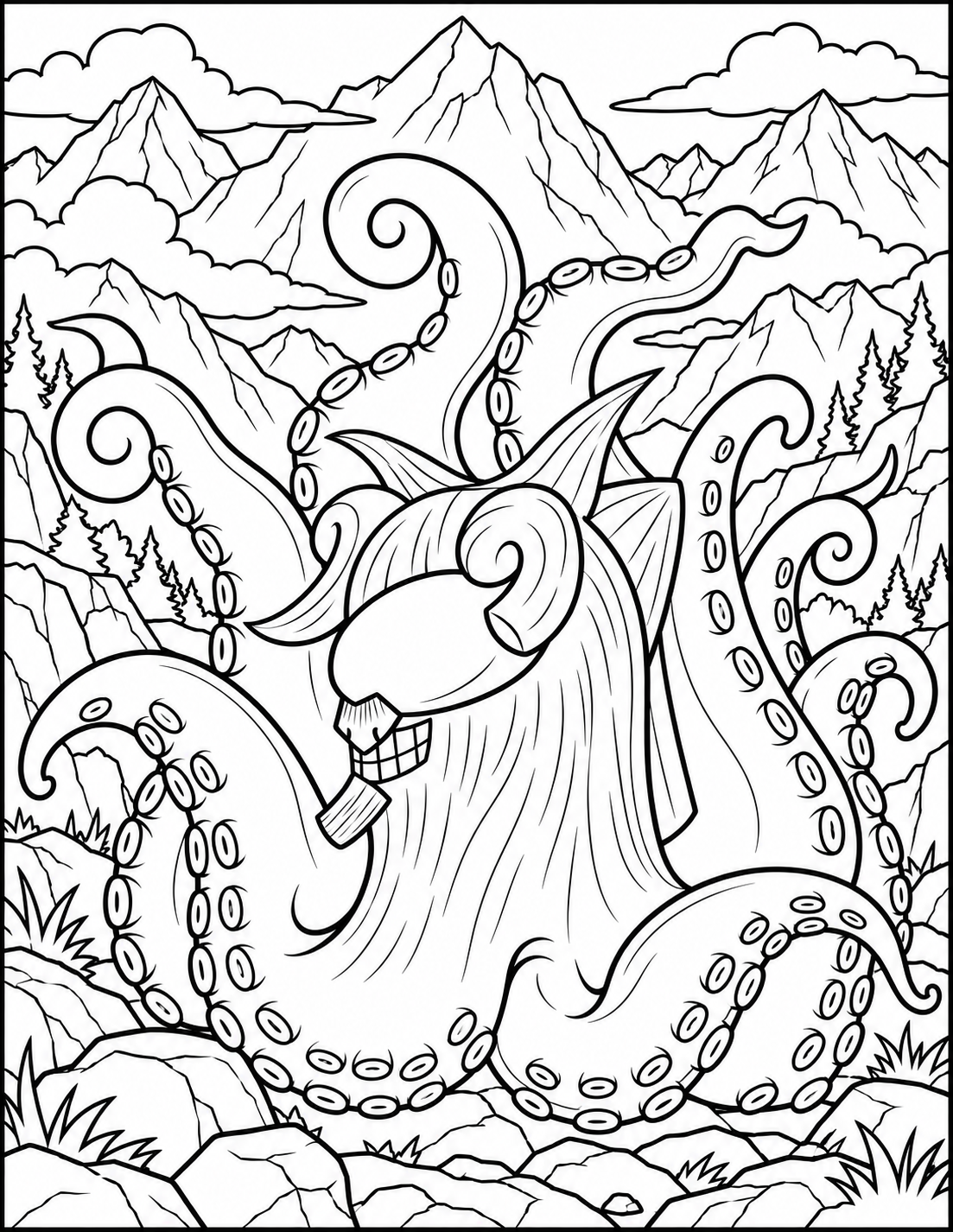 YENN'S ANIME ADVENTURES Nine Tailed Beasts Coloring Book & Activity Book