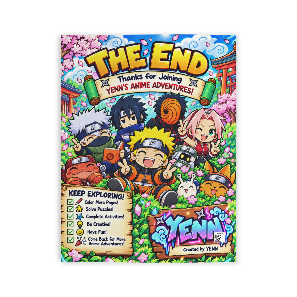YENN'S ANIME ADVENTURES Nine Tailed Beasts Coloring Book & Activity Book